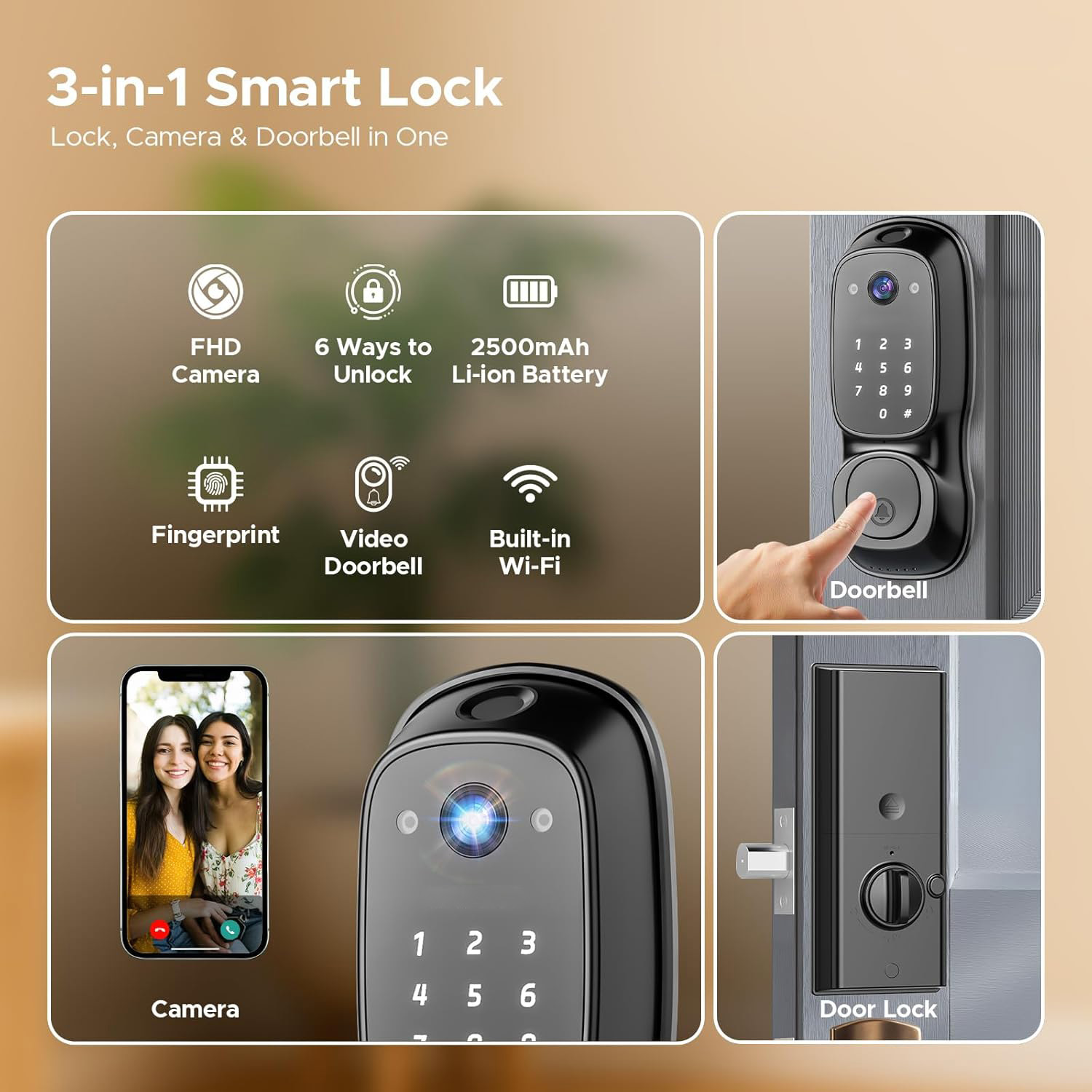 Serrure de porte intelligente  - Smart Door Lock Wifi avis et prix