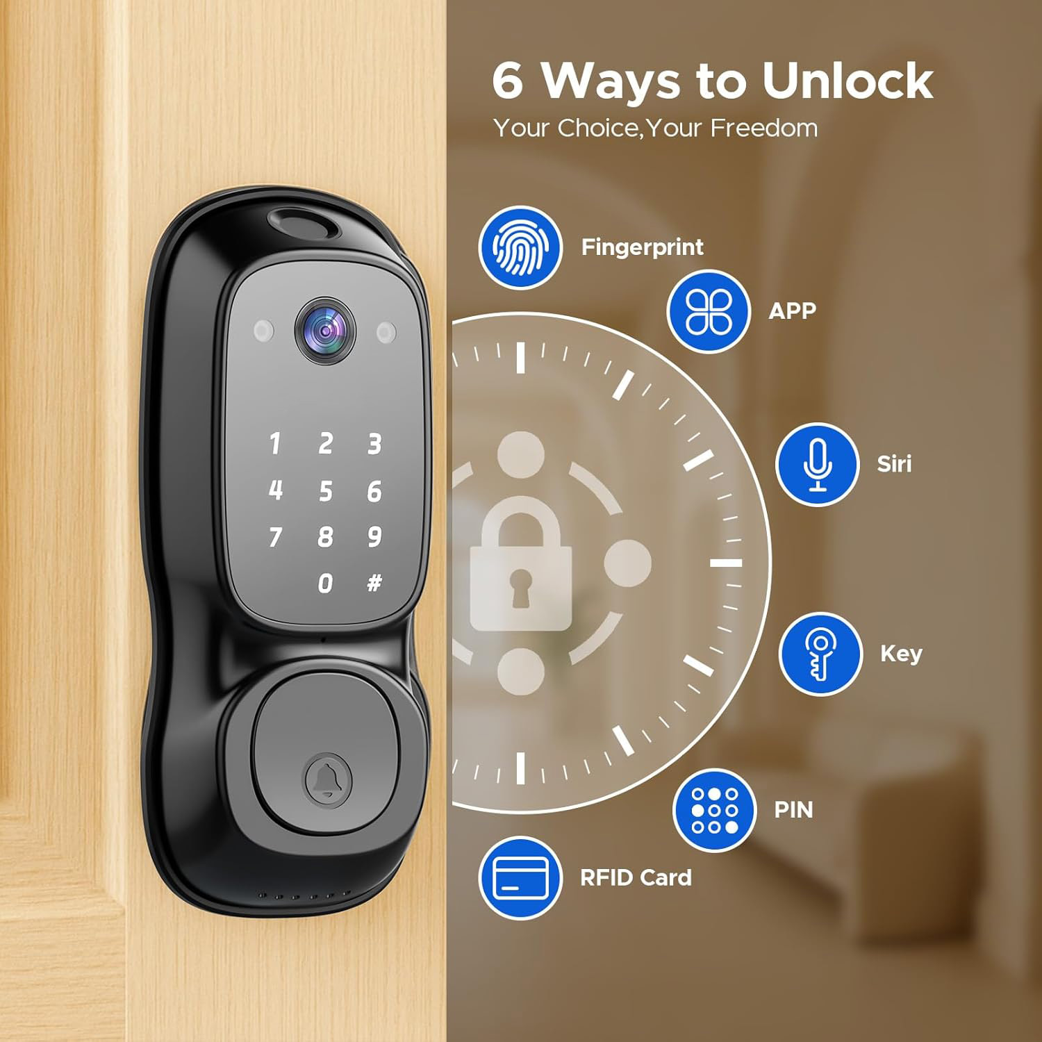 Serrure de porte intelligente  - Smart Door Lock Wifi avis et prix