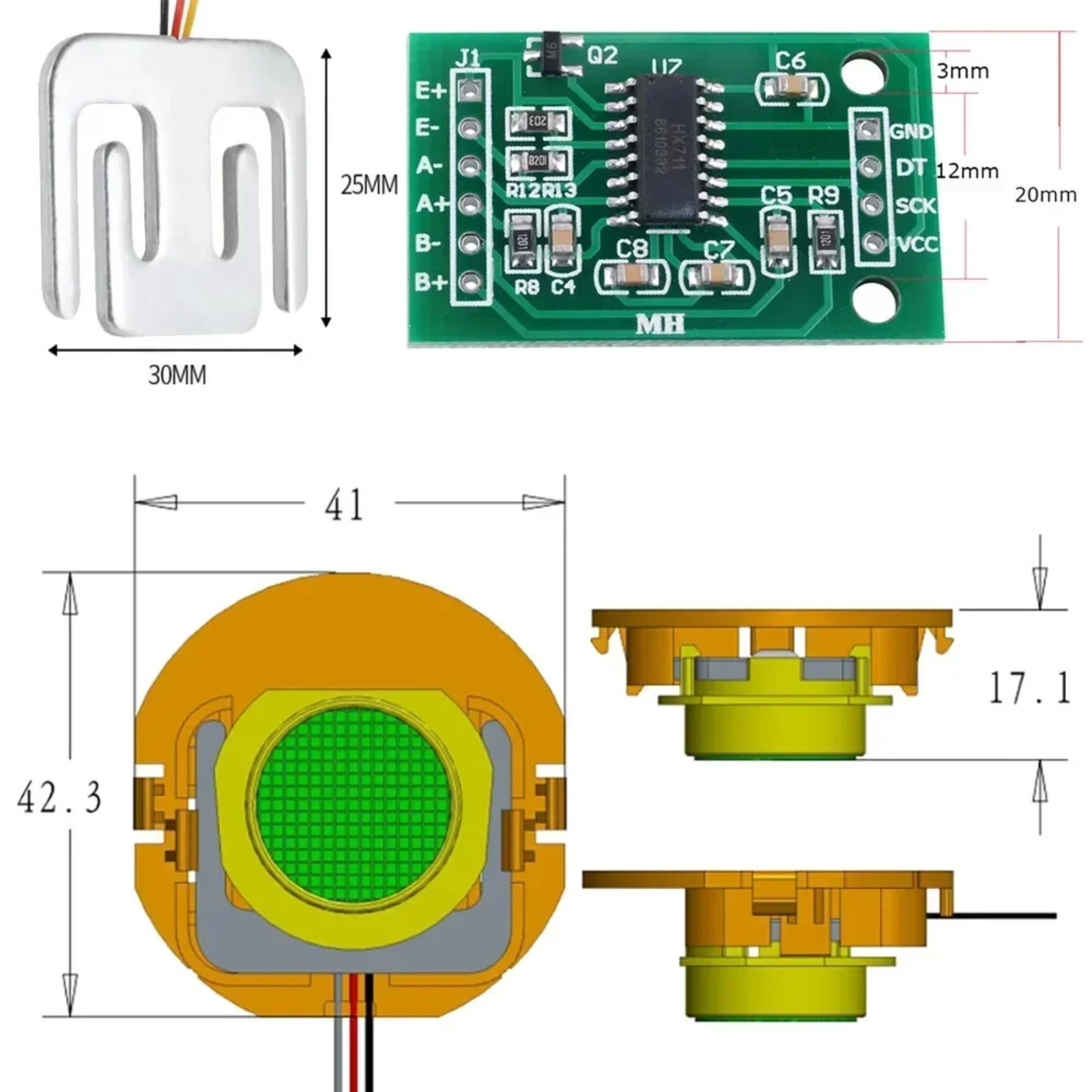 Capteur de poids à cellule de  - Sensor Kit Arduino avis et prix